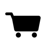 ícone de vetor de carrinho de compras em fundo branco