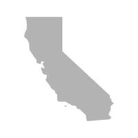 ícone de vetor de mapa da Califórnia em fundo branco isolado