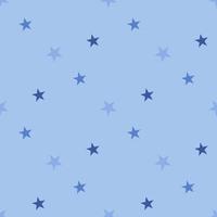 padrão sem costura com estrelas azuis sobre fundo azul claro para xadrez, tecido, têxtil, roupas, cartões, cartões postais, papel de scrapbooking, toalha de mesa e outras coisas. imagem vetorial. vetor