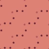 padrão sem costura com estrelas vermelhas claras e escuras no fundo rosa berry para xadrez, tecido, têxtil, roupas, cartões, cartões postais, papel de scrapbooking, toalha de mesa e outras coisas. imagem vetorial. vetor