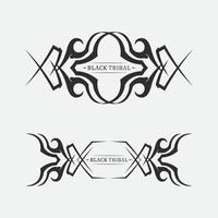 tribal, clássico, preto, étnico, ícone, tatuagem, vetorial, ilustração, logotipo, desenho vetor