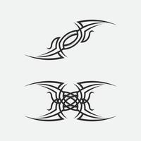 tribal, clássico, preto, étnico, ícone, tatuagem, vetorial, ilustração, logotipo, desenho vetor