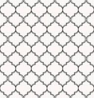 treliça marroquina ou padrão geométrico quatrefoil sem costura com fundo de cor creme preto e branco. uso para tecido, têxtil, capa, elementos de decoração de interiores, embrulho. vetor