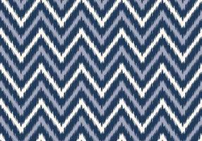 forma geométrica moderna ikat zig zag ou chevron com fundo azul sem costura cor de sobreposição. uso para tecido, têxtil, elementos de decoração de interiores, embrulho. vetor
