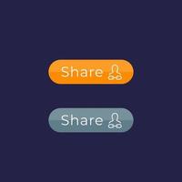 compartilhar botões para web e aplicativos, vetor