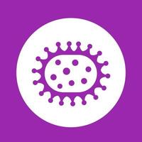 ícone de vírus, microbiologia, virologia, sinal de vetor de bactérias