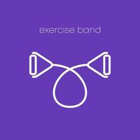 ícone de bandas de exercício, linear vetor