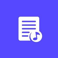 ícone da lista de reprodução, lista com músicas vetor