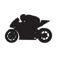 arte de silhueta de motociclismo vetor