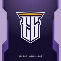 inicial, por exemplo, com pilar, monograma de letra inicial vetorial esport e modelo de logotipo de jogos vetor