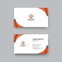 modelo de design de cartão de visita corporativo elegante cor laranja vetor