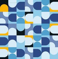 design de padrão geométrico em colorido, azul e branco. e textura moderna com formas curvas e vetor de elementos abstratos, design de padrão geométrico usado em banners, pacotes, papéis de parede