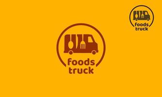 ilustração de logotipo de vetor de caminhão de comida. este logotipo para serviço de entrega de restaurante ou festival de comida.