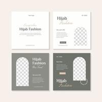 modelo de mídia social de moda hijab vetor