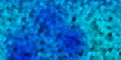 capa de vetor azul claro com hexágonos simples.
