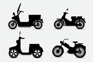 coleção de desenho vetorial de motocicleta. vetor