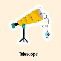 baixar incrível design de vetor de adesivo de telescópio