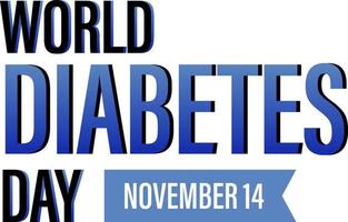 design de cartaz do dia mundial do diabetes vetor