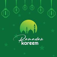cartão de saudação ramadan kareem. vetor