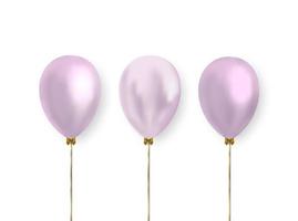 balões realistas de vetor de cor pastel. balões brilhantes para decoração o design de cartões, banners e muito mais.