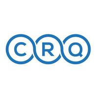 design de logotipo de carta crq em fundo branco. conceito de logotipo de letra de iniciais criativas crq. design de letra crq. vetor