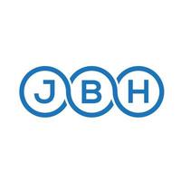 design de logotipo de carta jbh em fundo branco. conceito de logotipo de letra de iniciais criativas jbh. design de letras jbh. vetor