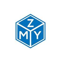 design de logotipo de carta zmy em fundo branco. conceito de logotipo de letra de iniciais criativas zmy. design de letra zmy. vetor