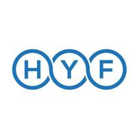 design de logotipo de carta hyf em fundo branco. conceito de logotipo de letra de iniciais criativas hyf. design de letra hyf. vetor