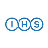 design de logotipo de carta ihs em fundo branco. ihs conceito de logotipo de letra de iniciais criativas. ihs design de letras. vetor