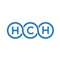 design de logotipo de letra hch em fundo branco. hch conceito de logotipo de letra de iniciais criativas. design de letra hch. vetor