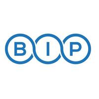 design de logotipo de carta bip em fundo branco. conceito de logotipo de letra de iniciais criativas bip. design de letra bip. vetor