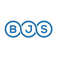 design de logotipo de carta bjs em fundo branco. conceito de logotipo de letra de iniciais criativas bjs. design de letra bjs. vetor