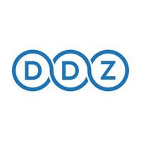 ddz carta logotipo design em preto background.ddz criativas iniciais carta logo concept.ddz design de carta de vetor. vetor