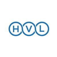 design de logotipo de carta hvl em fundo branco. conceito de logotipo de letra de iniciais criativas hvl. design de letra hvl. vetor