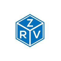 conceito de logotipo de letra de iniciais criativas zrv. zrv letter design.zrv carta logo design em fundo branco. conceito de logotipo de letra de iniciais criativas zrv. design de letra zrv. vetor