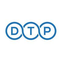 design de logotipo de carta dtp em background.dtp criativo logo de carta concept.dtp design de carta de vetor de iniciais criativas.