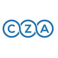 cza carta logotipo design em preto background.cza criativas iniciais carta logo concept.cza vector carta design.