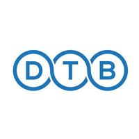 dtb carta logotipo design em preto background.dtb iniciais criativas carta logotipo concept.dtb vector carta design.