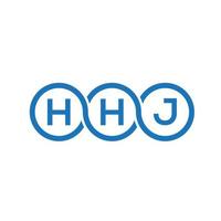 design de logotipo de carta hhj em fundo branco. hhj conceito de logotipo de letra de iniciais criativas. design de letra hhj. vetor