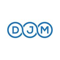 djm carta logotipo design em preto background.djm iniciais criativas carta logo concept.djm vector carta design.