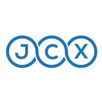 design de logotipo de carta jcx em fundo branco. conceito de logotipo de letra de iniciais criativas jcx. design de letras jcx. vetor