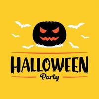 festa de halloween em estilo de design plano vetor