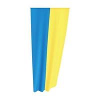 bandeira vertical da ucrânia. bandeira azul amarela ucraniana nacional. bandeirola da ucrânia. vetor