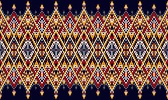 abstrato étnico ikat chevron de fundo. , tapete, papel de parede, roupas, embrulho, batik, tecido, ilustração vetorial. Estilo bordado. vetor