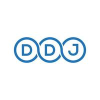 design de logotipo de letra ddj em fundo preto background.ddj criativo letras logo concept.ddj design de carta de vetor. vetor