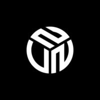 design de logotipo de carta nvn em fundo preto. conceito de logotipo de letra de iniciais criativas nvn. design de letra nvn. vetor
