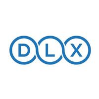 dlx carta logotipo design em preto background.dlx criativas iniciais carta logotipo concept.dlx vector carta design.