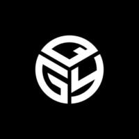 design de logotipo de carta qgy em fundo preto. conceito de logotipo de letra de iniciais criativas qgy. design de letra qgy. vetor