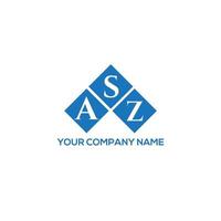 design de logotipo de carta asz em fundo branco. conceito de logotipo de letra de iniciais criativas asz. design de letra asz. vetor