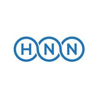 design de logotipo de carta hnn em fundo branco. conceito de logotipo de letra de iniciais criativas hnn. design de letra hnn. vetor